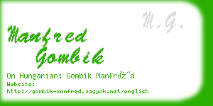 manfred gombik business card